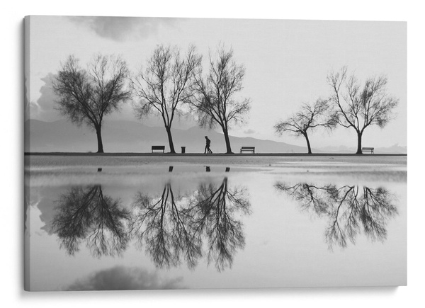 KarAŸApyaka'dan Bir YansApma-taulu kuvaajalta Ali Ayer KarAŸApyaka'dan Bir YansApma-taulu jossa pari penkkiä vierekkäin pellolla.